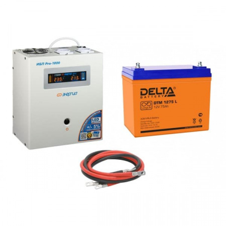 Инвертор (ИБП) Энергия PRO-1000 + Аккумуляторная батарея Delta DTM 1275 L