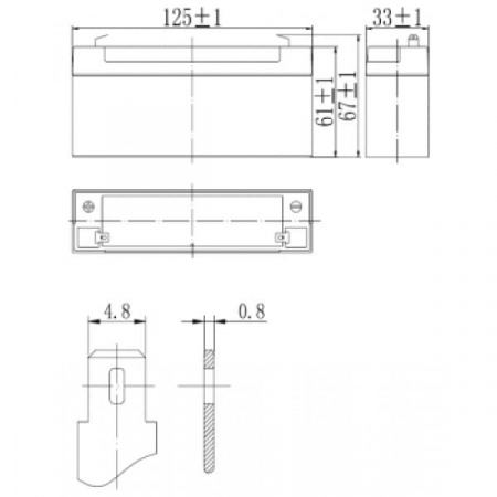 Аккумуляторная батарея Delta DT 6033(125)