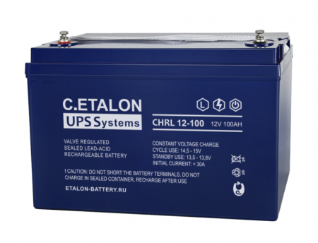 Аккумуляторная батарея C.ETALON CHRL 12-100 (12В-100Ач/100000мАч)/AGM