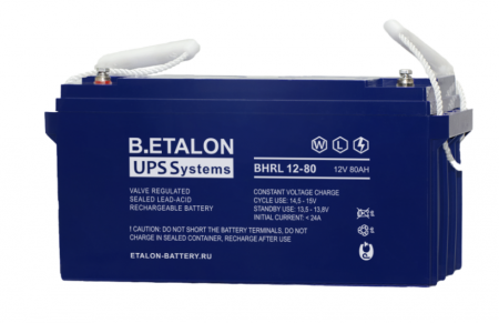 Аккумуляторная батарея B.ETALON BHRL 12-80 (12В - 80Ач / 80000мАч) / AGM