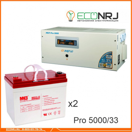 Энергия PRO-5000 + Аккумуляторная батарея MNB MМ33-12