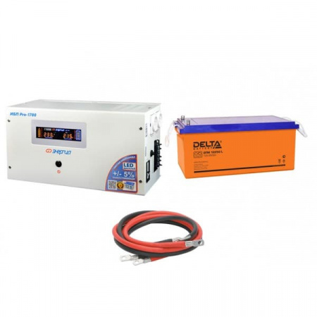 Инвертор (ИБП) Энергия PRO-1700 + Аккумуляторная батарея Delta DTM 12250 L