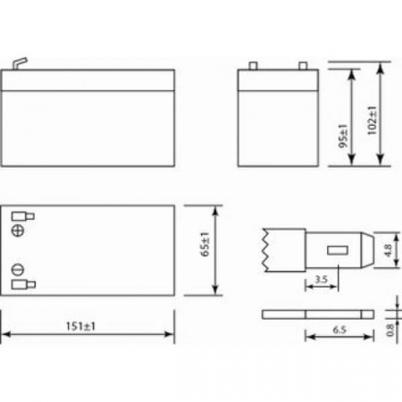 Аккумуляторная батарея Delta DT 1207