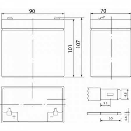 Аккумуляторная батарея Delta DT 12045