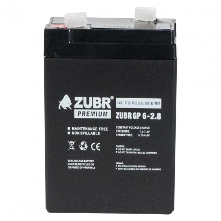 Аккумуляторная батарея для ИБП ZUBR GP6-2.8 6V2.8Ah