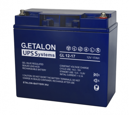 Аккумуляторная батарея G.ETALON GL 12-17 (12В - 17Ач/17000мАч) / GEL