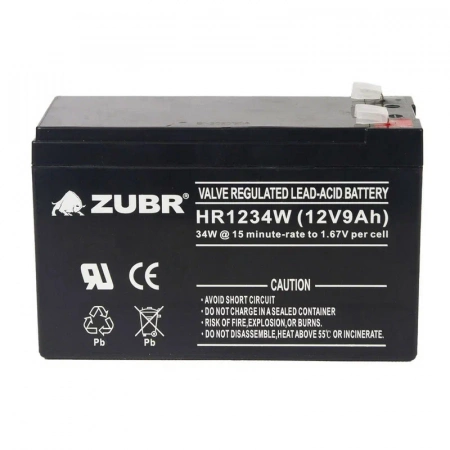 Аккумуляторная батарея для ИБП ZUBR HR 12-34W 12V9Ah