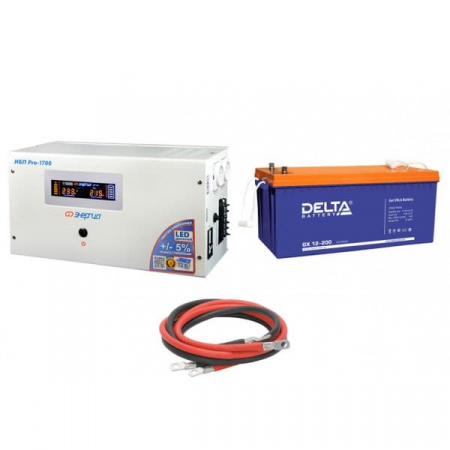 Инвертор (ИБП) Энергия PRO-1700 + Аккумуляторная батарея Delta GX 12-200