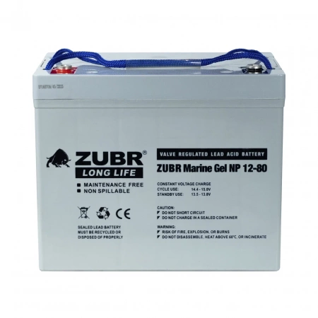 Аккумуляторная батарея для ИБП ZUBR Marine Gel NP 12V 80Ah (серый корпус)