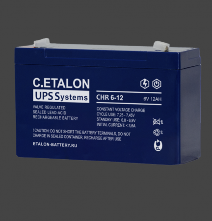Аккумуляторная батарея C.ETALON CHR 6-12 (6В-12Ач / 12000мАч)/ AGM