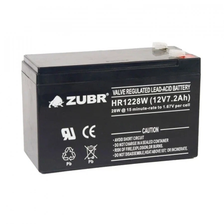 Аккумуляторная батарея для ИБП ZUBR HR12-28W 12V7.2Ah