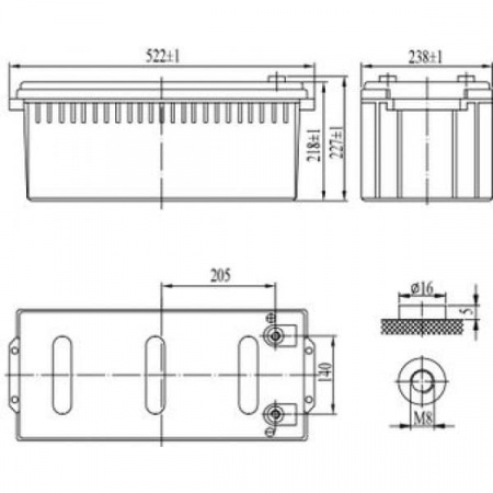 Аккумуляторная батарея Delta GX 12-200