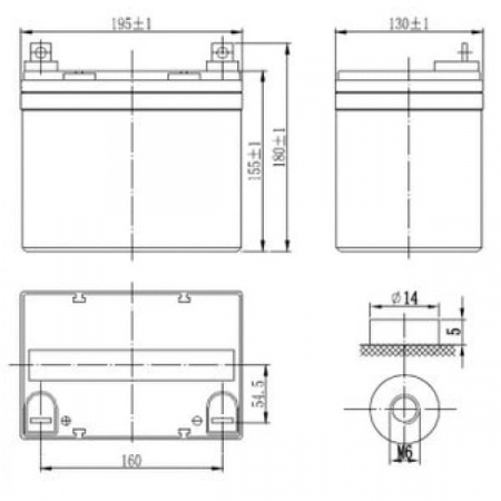 Аккумуляторная батарея Delta GX 12-33