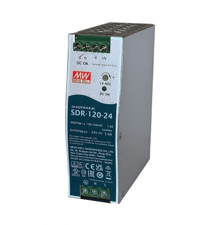 SDR-120-24 источник питания АC/DC, 230В/24В