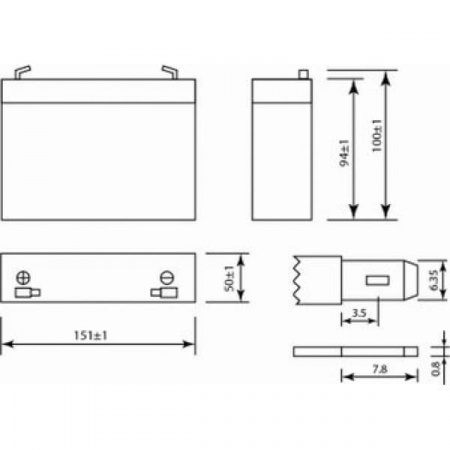 Аккумуляторная батарея Delta DT 612