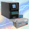 ИБП ДЛЯ ДОМА |  Инвертор Powerman 1000 Online + Аккумуляторная батарея Vektor GL 12200 x2