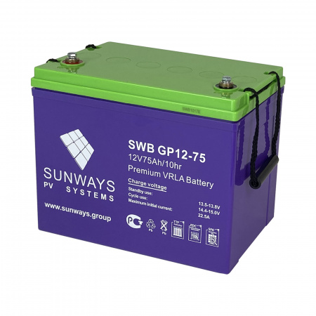 Аккумуляторная батарея SUNWAYS GP 12-75