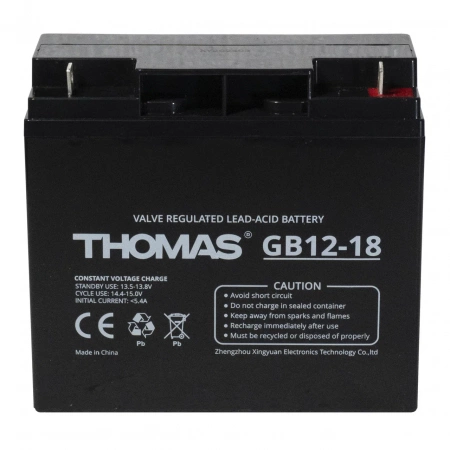 Аккумуляторная батарея для ИБП Thomas GB12-18 12V18Ah