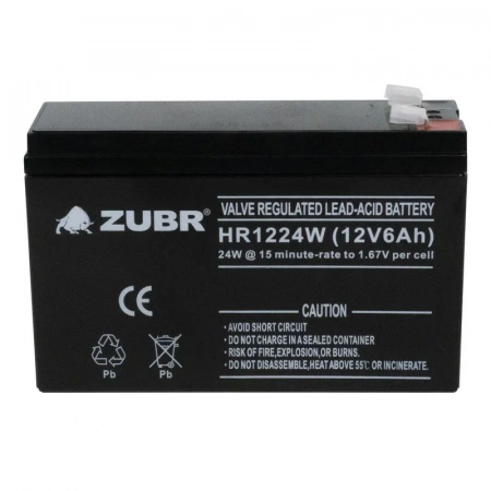 Аккумуляторная батарея для ИБП ZUBR HR12-24W 12V6Ah