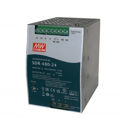 SDR-480-24 источник питания АC/DC, 230В/24В