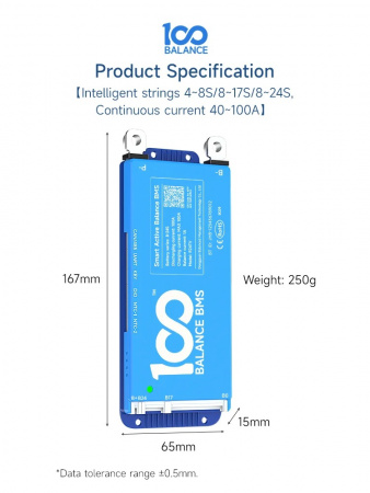 Smart BMS Daly 100A 4-8S